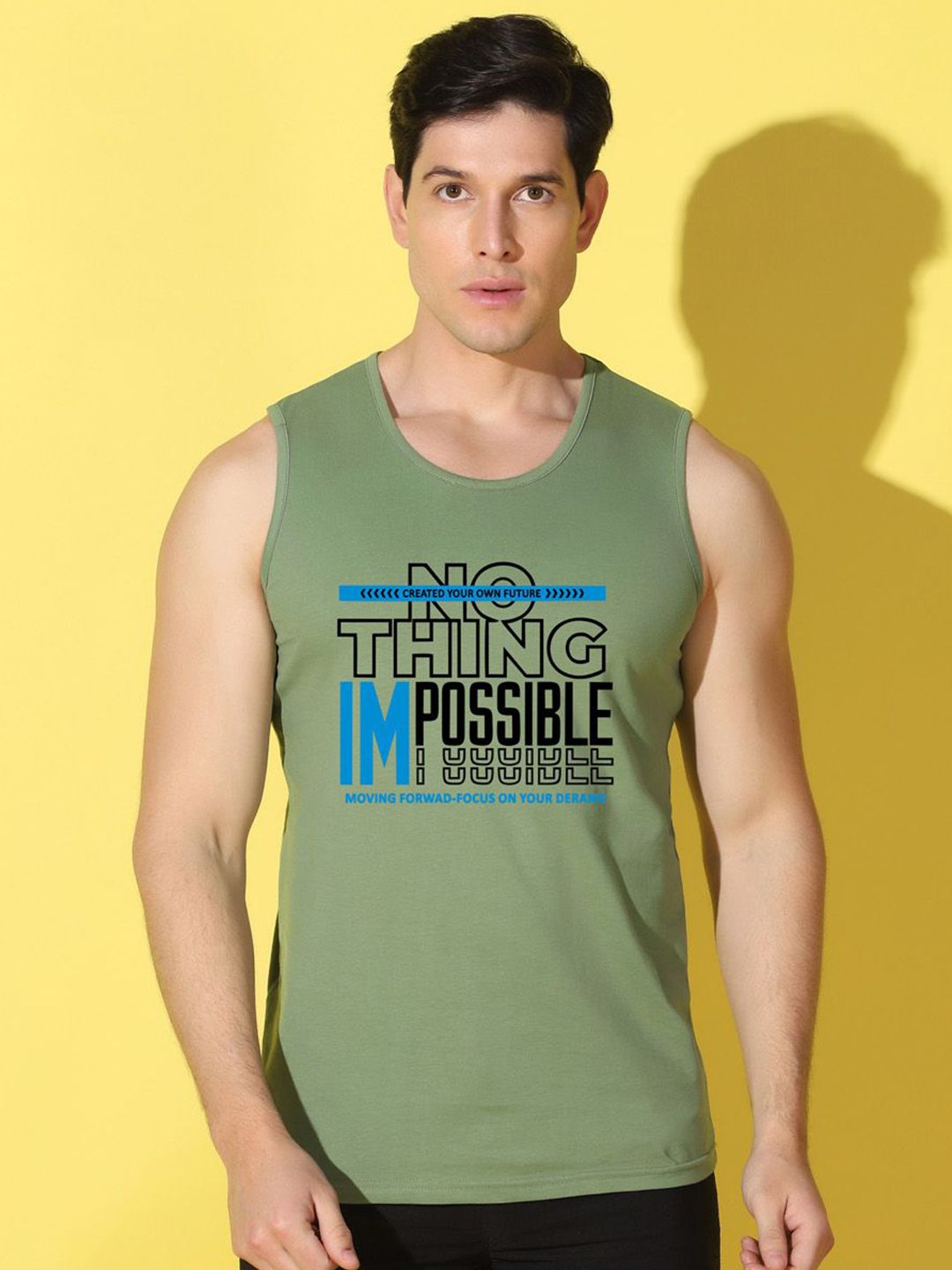 Woostro Men Typography Printed Scoop Neck Cotton Gym Vest-picture-33