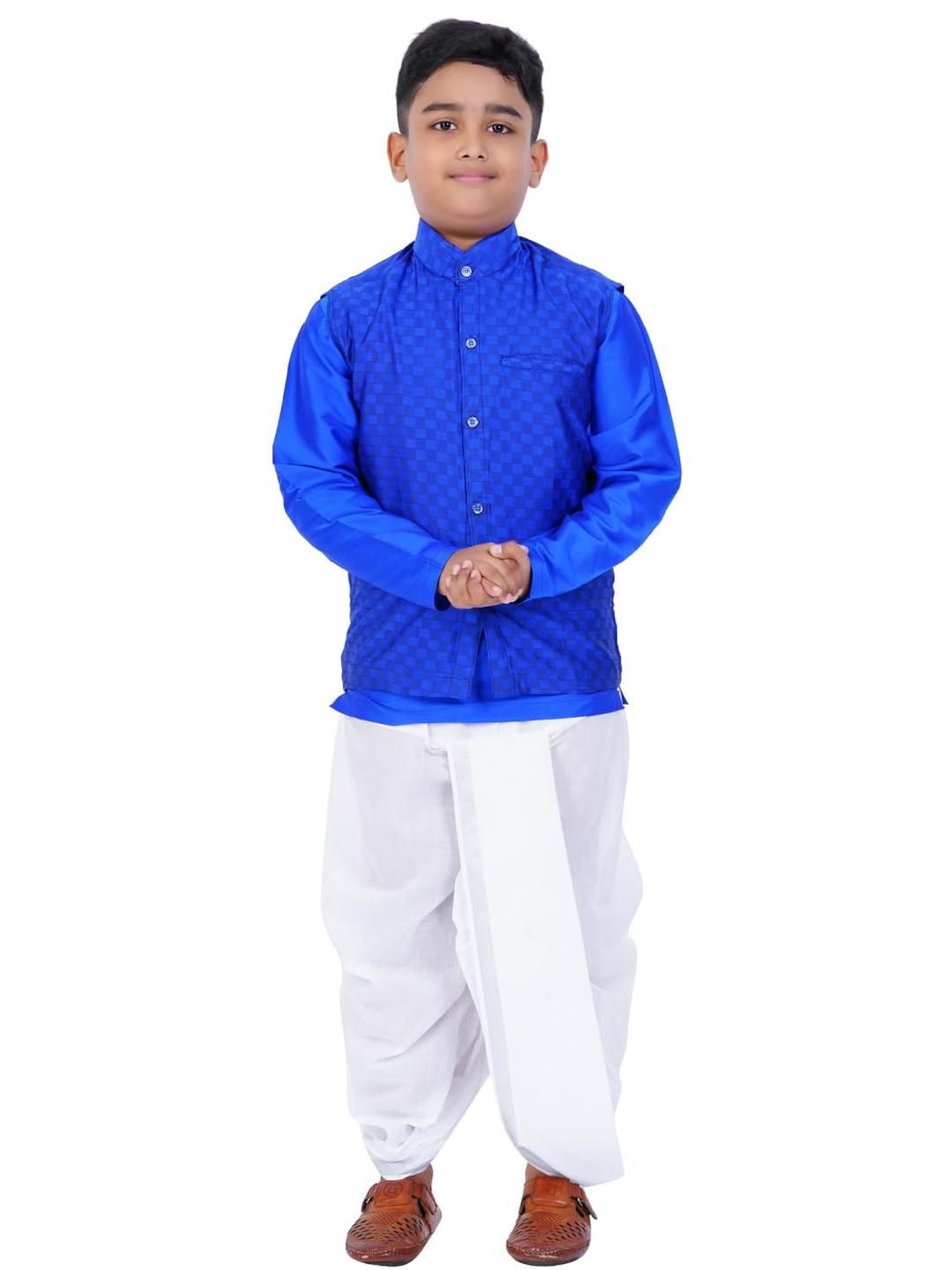 SKV ETHNIVERSE Boys Polyester Kurta & Dhoti Pants-picture-52