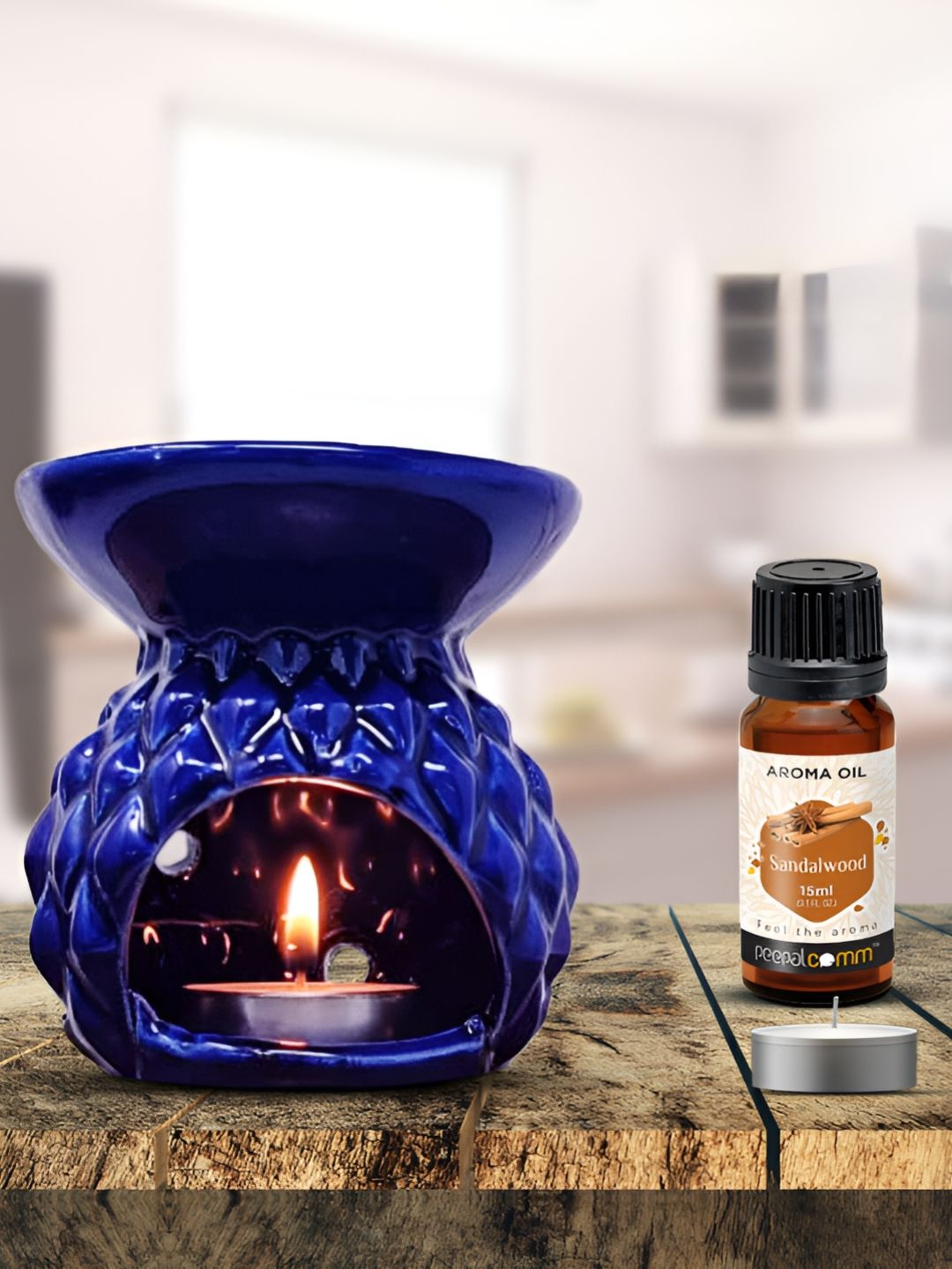 PEEPALCOMM 2-Pcs Blue Aroma Oil Diffuser With Scented Oils (15ml)-picture-18