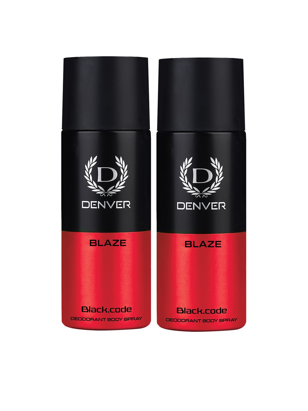 Denver Men Set of 2 Blaze Black.Code Long Lasting Deodorant Body Spray - 150 ml each-picture-26