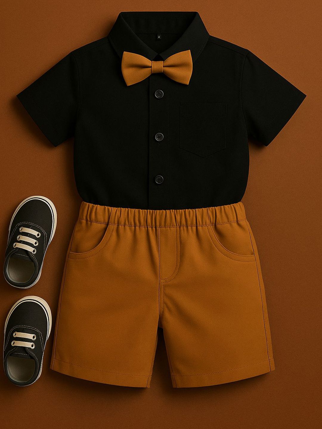 FABMYTRA Boys Short Sleeves Pure Cotton Shirt With Shorts-picture-49