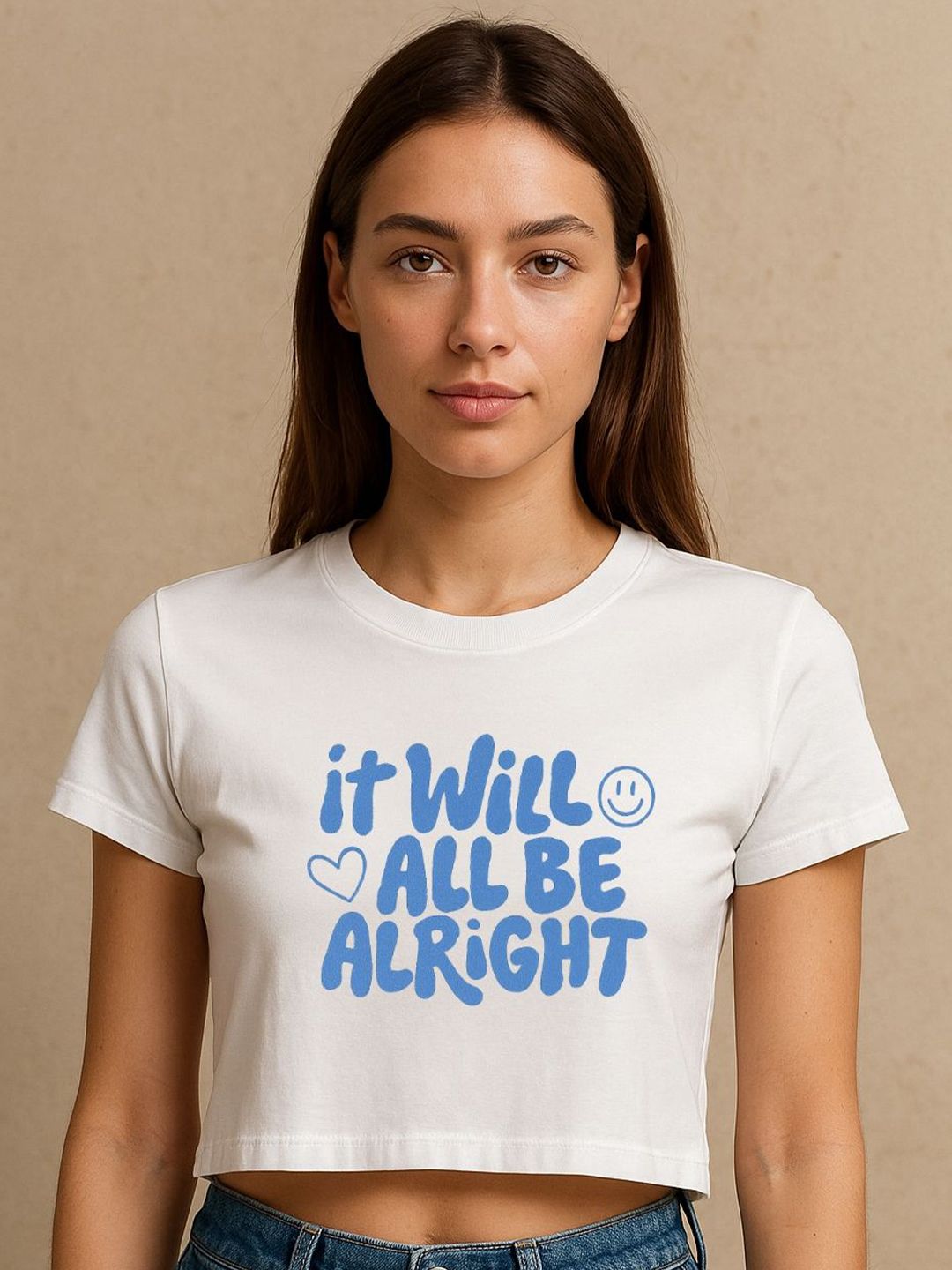 Art By Ritik Women It Will Be Alright Printed Crop T-shirt-picture-13