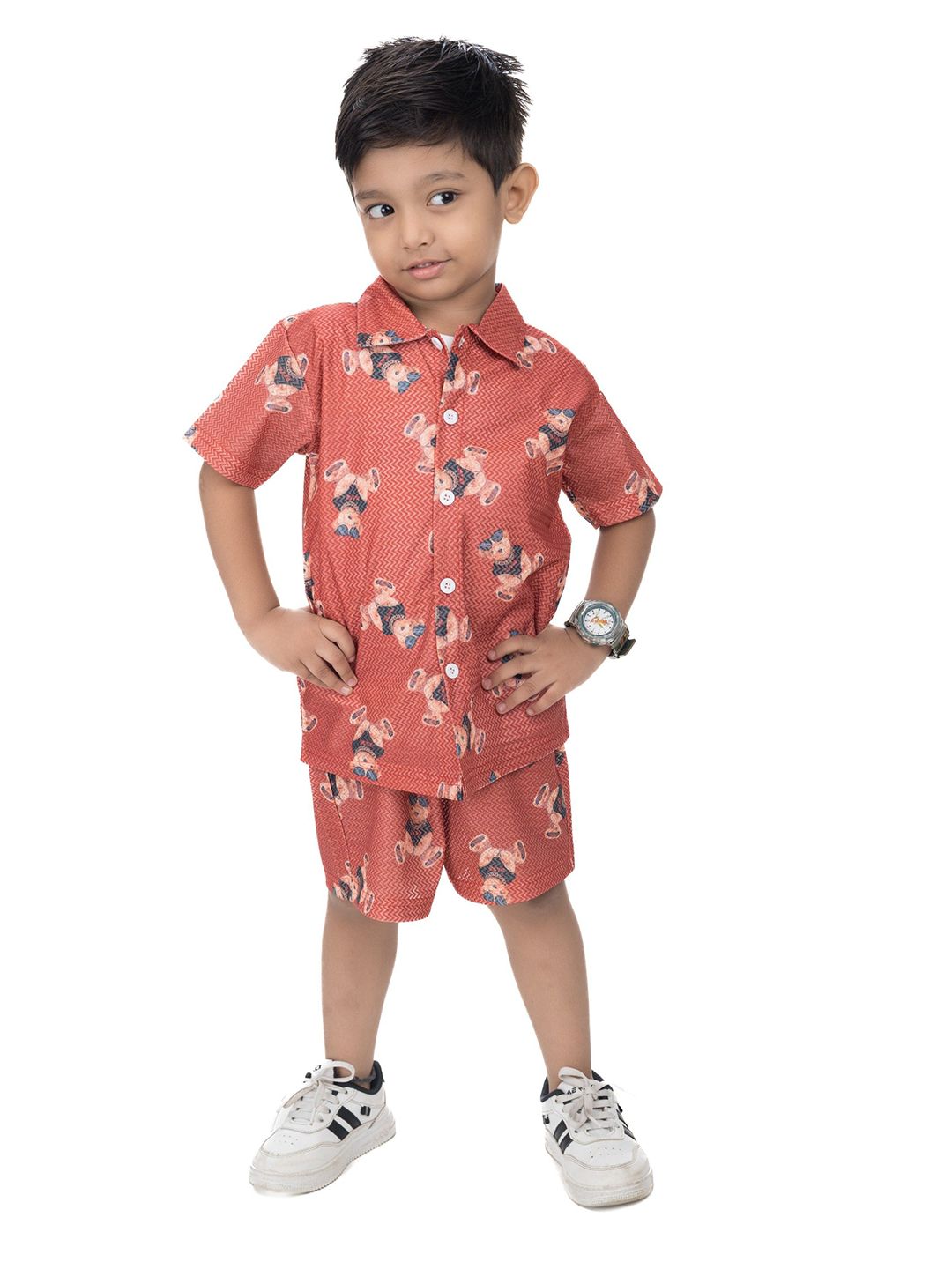 NEW GEN Boys Printed T-shirt and Shirt with Shorts-picture-16