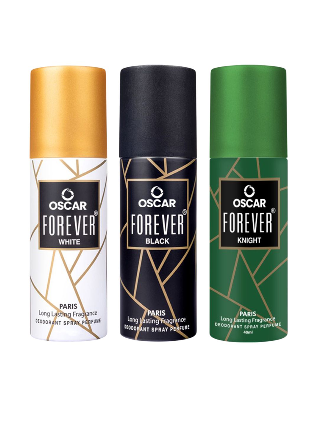 OSCAR Set Of 3 Forever White Black & Knight Long-Lasting Deodorants Body Spray 40 ml Each-picture-25