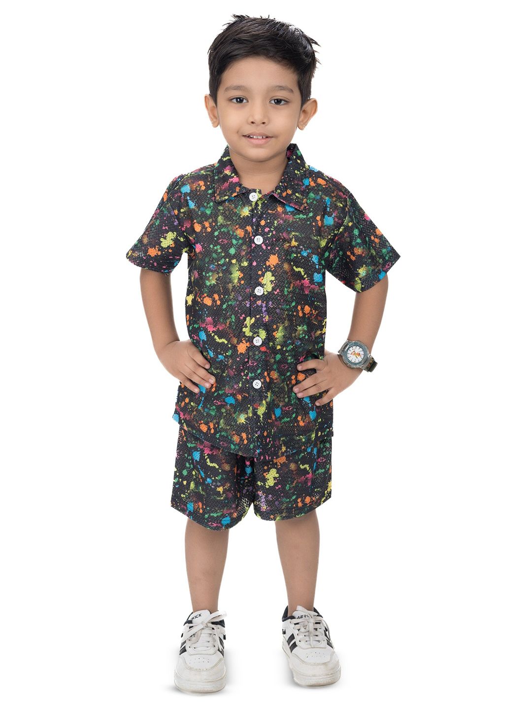 NEW GEN Boys Printed T-shirt and Shirt with Shorts-picture-29