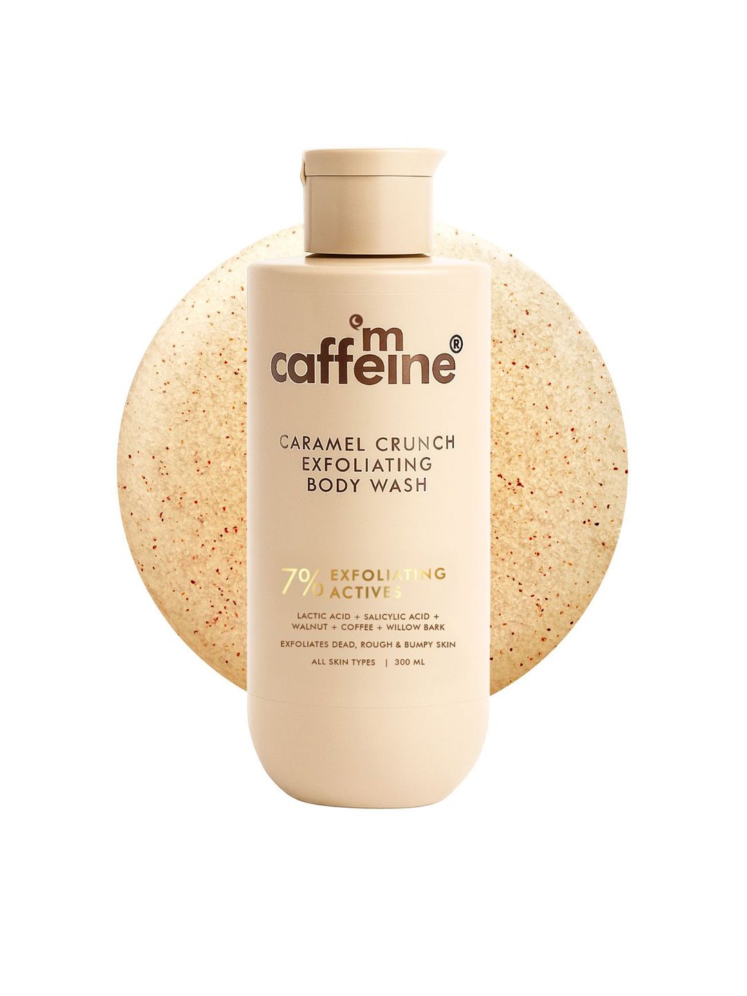 MCaffeine 7% Exfoliating Anti-Acne Body Wash - 1% Salicylic Acid & 2% Lactic Acid - 300ml