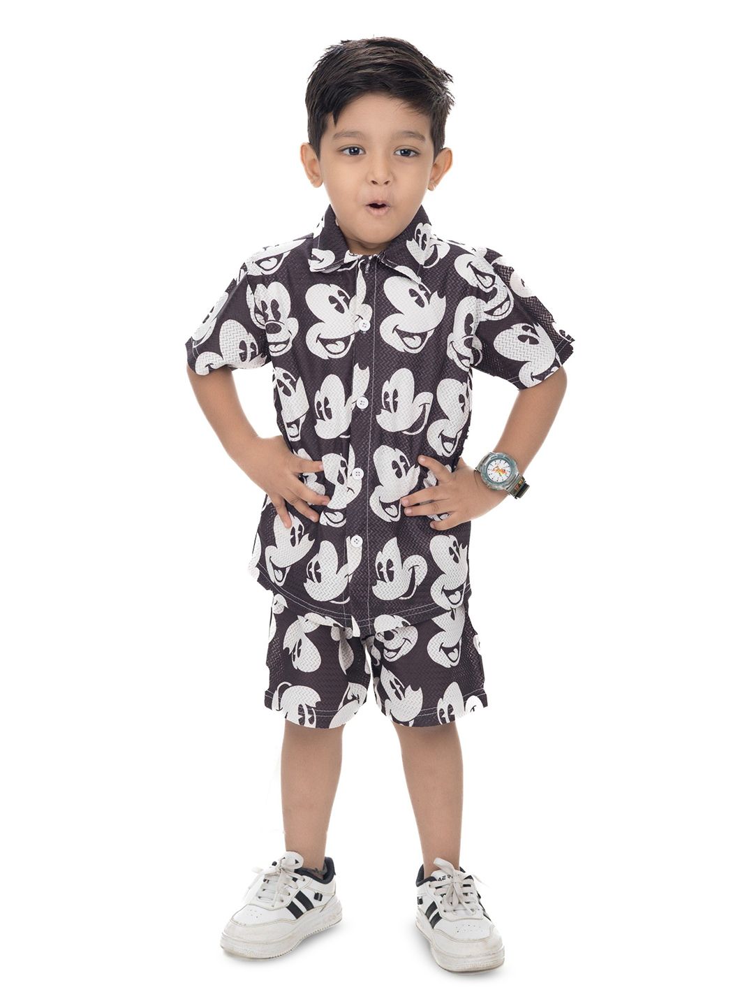 NEW GEN Boys Printed T-shirt and Shirt with Shorts-picture-26