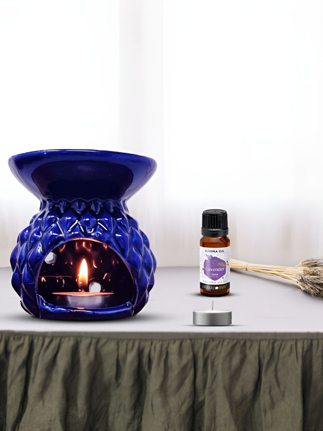 PEEPALCOMM 2-Pcs Blue Aroma Oil Diffuser With Scented Oils-picture-22