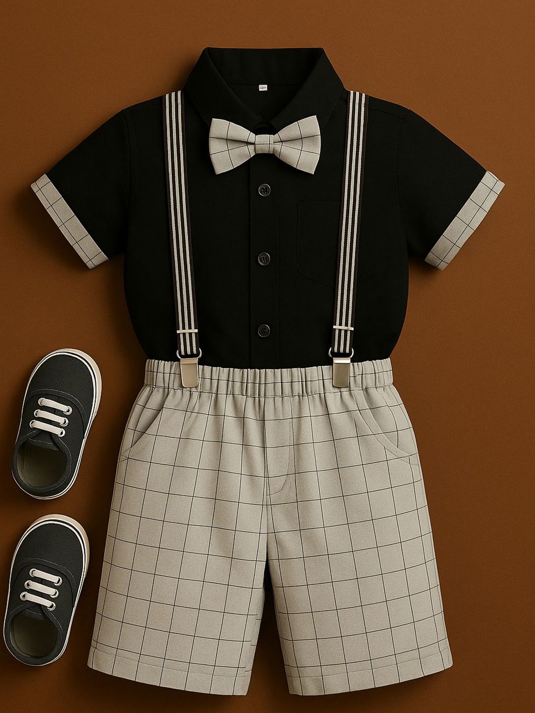 FABMYTRA Boys Short Sleeves Pure Cotton Shirt With Shorts-picture-40