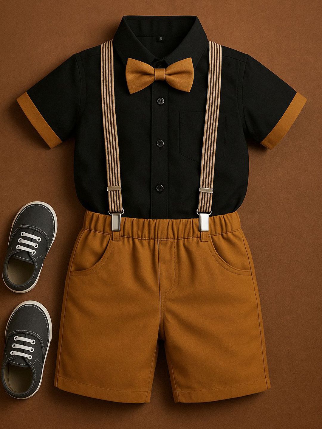 FABMYTRA Boys Short Sleeves Pure Cotton Shirt With Shorts-picture-52