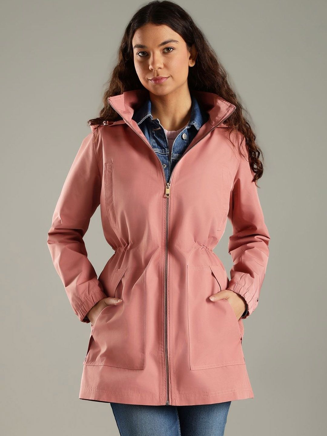 Tommy Hilfiger Women Solid Hooded Neck Tailored Jacket-picture-26