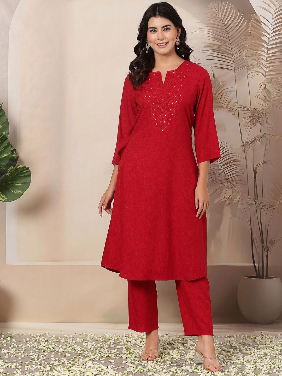 Nayam By Lakshita Women Solid Kurta with Trouser