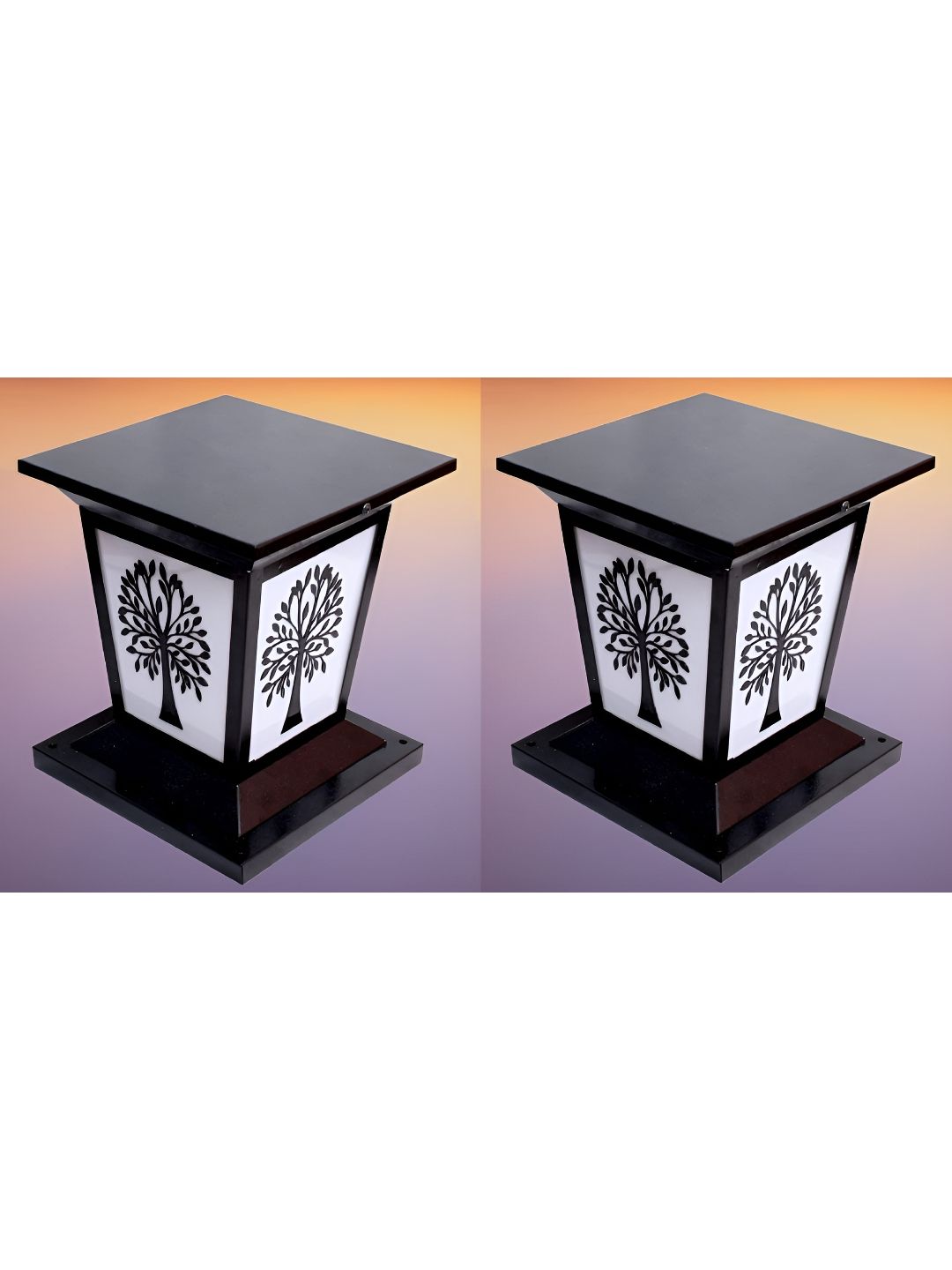 KINIS 2-Pcs Black Modern Shape Gate & Garden Light Outdoor Lamp-image-46