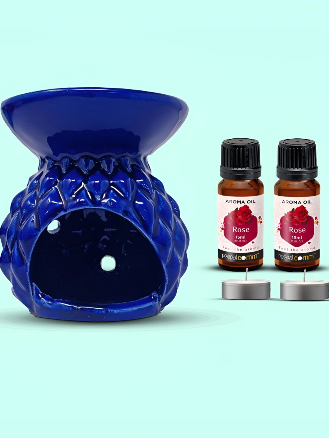 PEEPALCOMM 3-Pcs Blue Aroma Oil Diffuser With Scented Oils-image-16