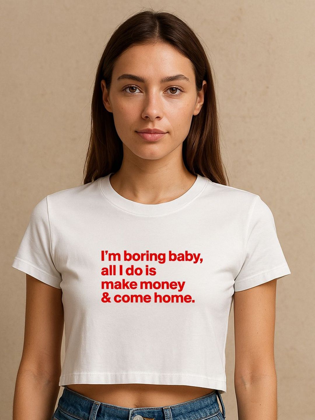 Art By Ritik Women I Make Money Printed Pure Cotton Crop T-shirt-picture-14