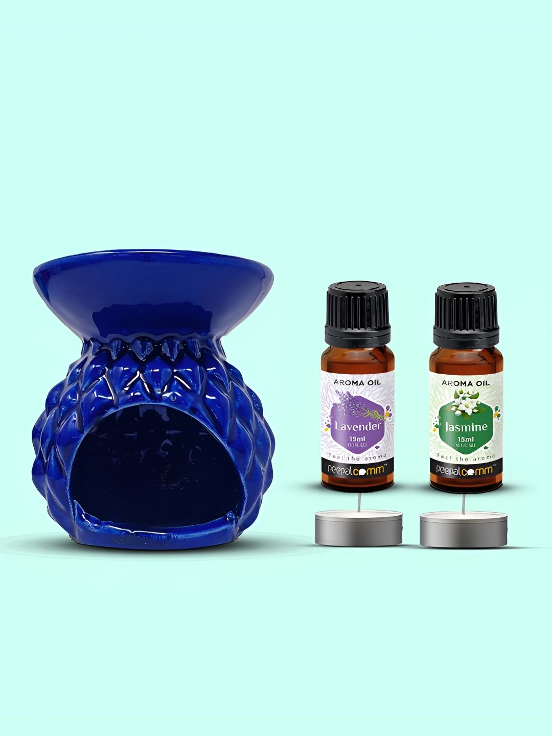 PEEPALCOMM 3-Pcs Blue Aroma Oil Diffuser With Scented Oils-picture-42