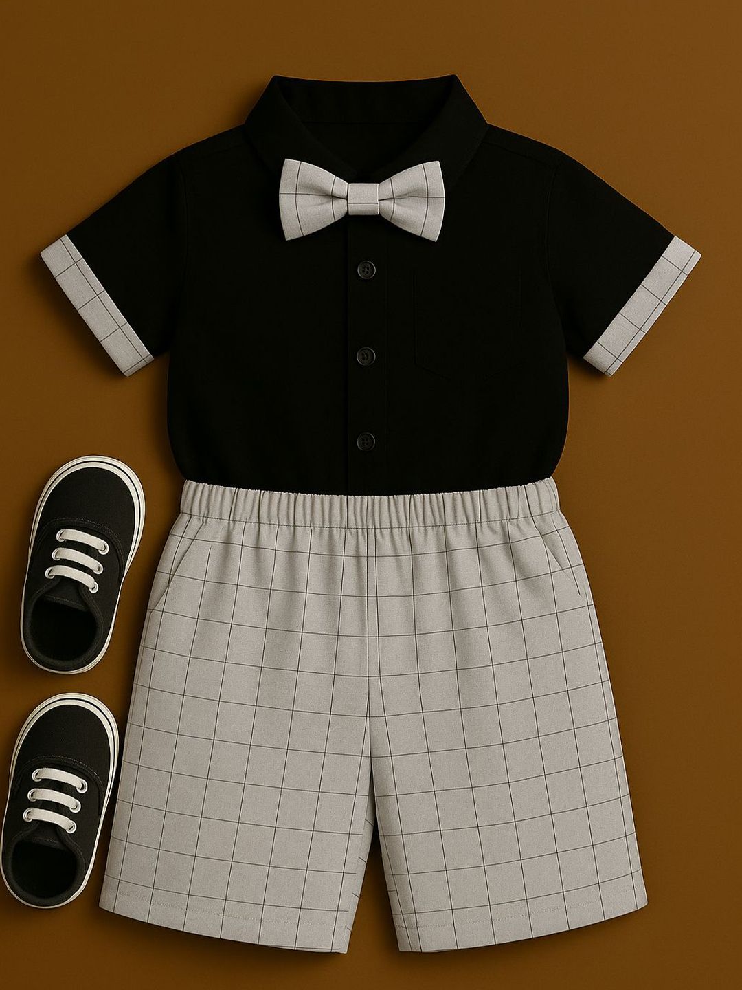 FABMYTRA Boys Pure Cotton Short Sleeves Shirt With Shorts-picture-30