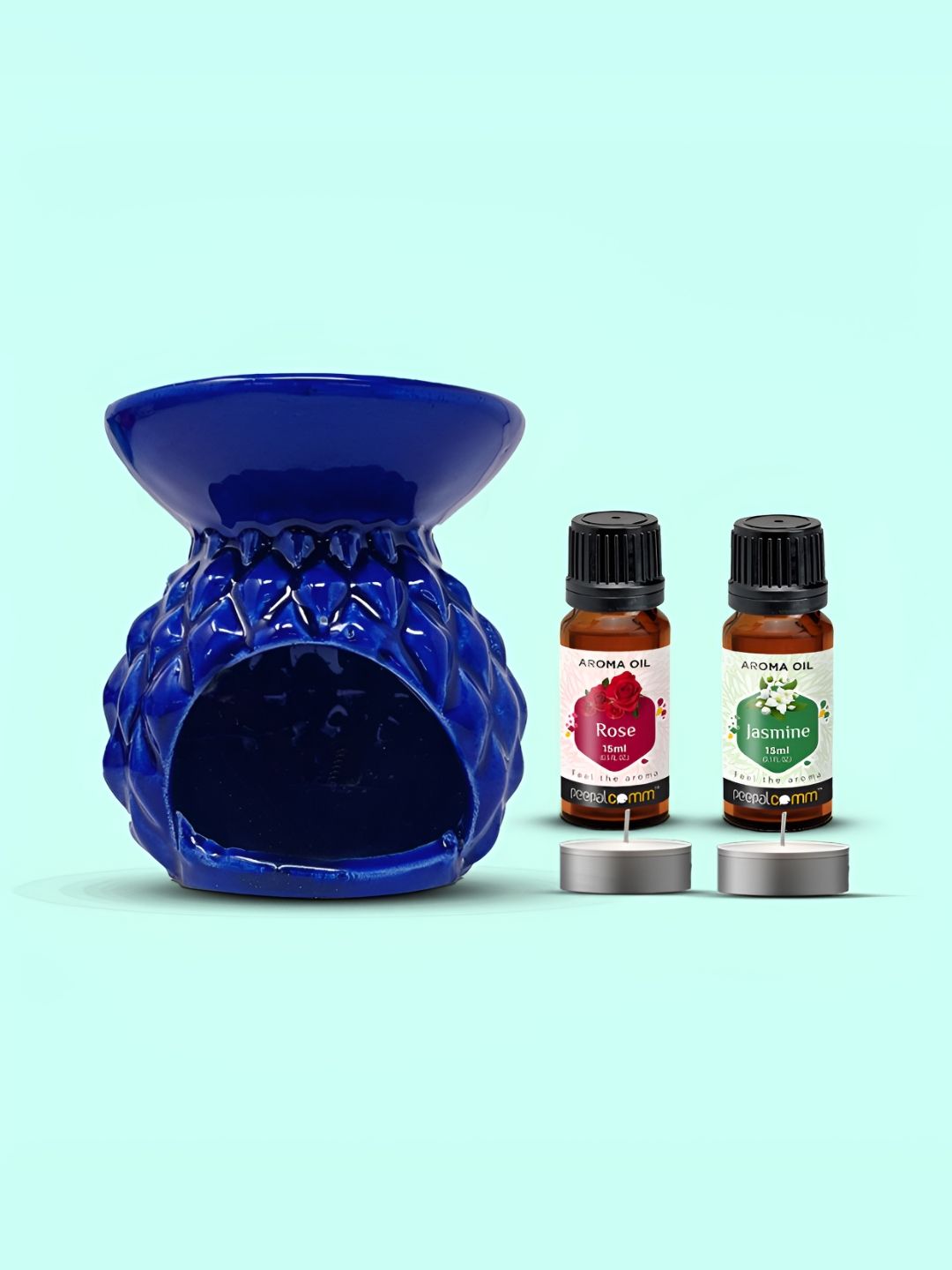 PEEPALCOMM 3-Pcs Blue Aroma Oil Diffuser With Scented Oils (15ml)-image-17
