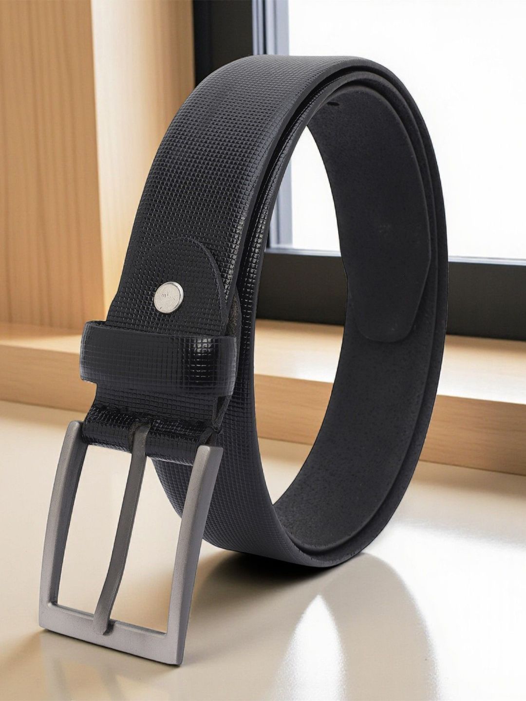 The Roadster Lifestyle Co. Men Textured Genuine Leather Formal Belt-picture-28