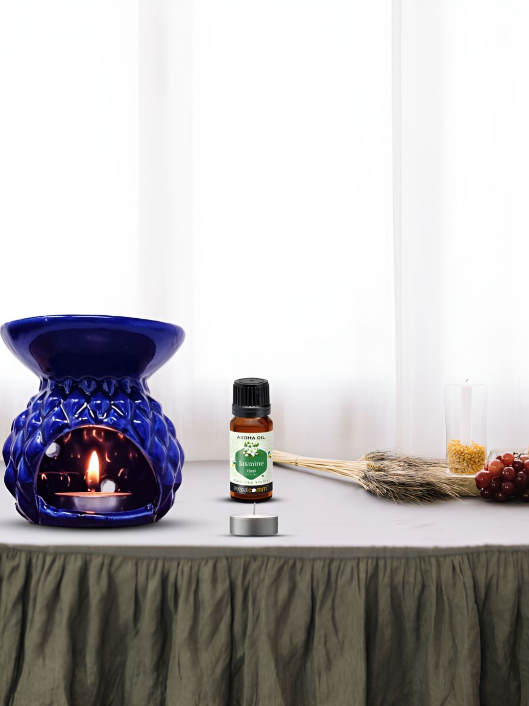 PEEPALCOMM 2-Pcs Blue Aroma Oil Diffuser With Scented Oils (15ml)-image-46