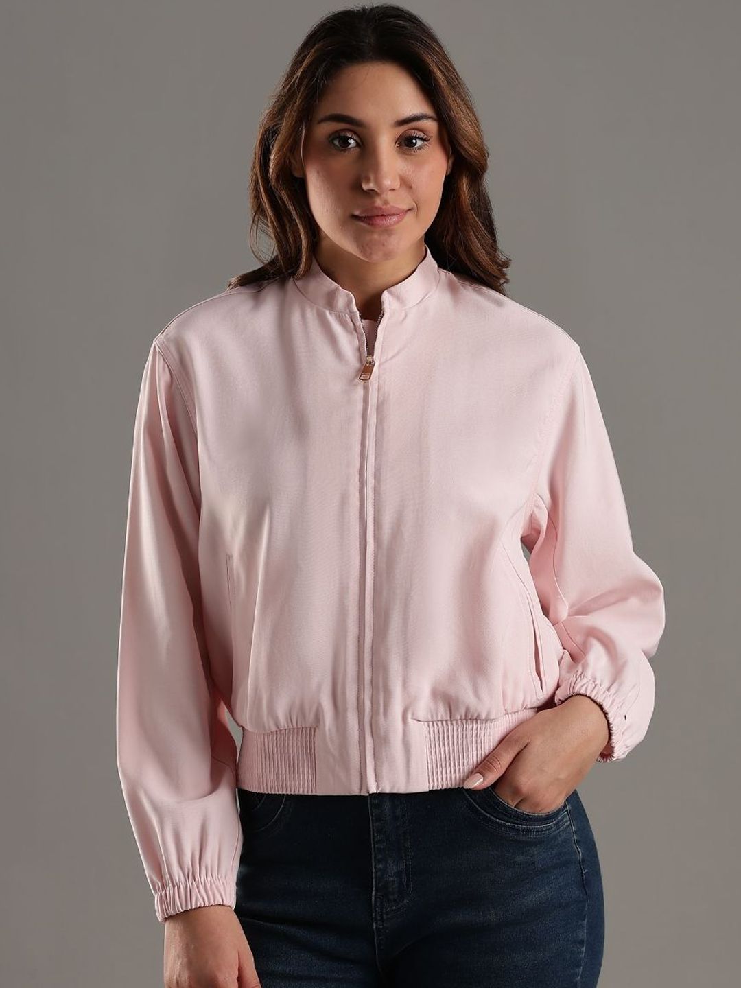 Tommy Hilfiger Mandarin Collar Bomber Jacket-picture-32