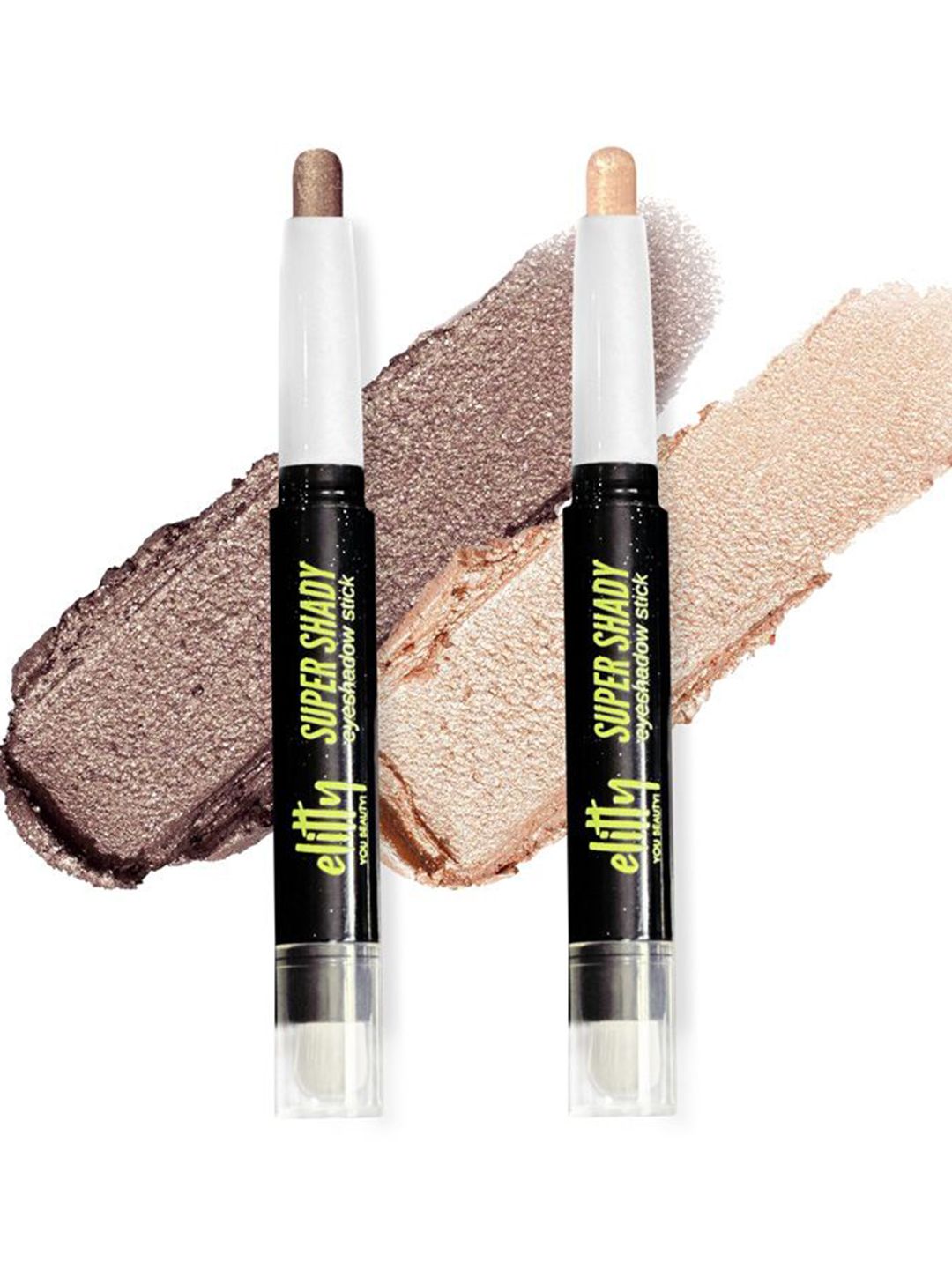Elitty Set Of 2 Super Shady Shimmer Eyeshadow Stick - Champagne Golden, Smokey Brown-picture-20