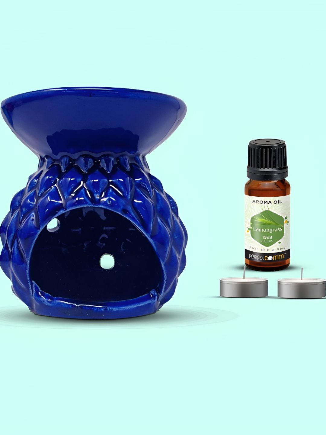 PEEPALCOMM 2-Pcs Blue Aroma Oil Diffuser With Scented Oils (15ml)-picture-17