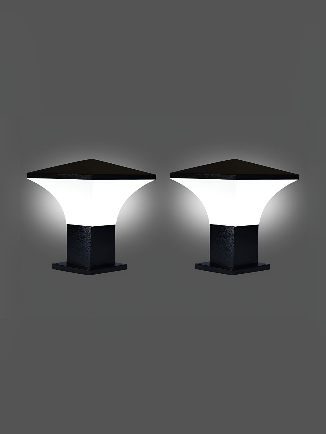 KINIS 2-Pcs Black Modern Shape Gate & Garden Light Outdoor Lamp-image-38