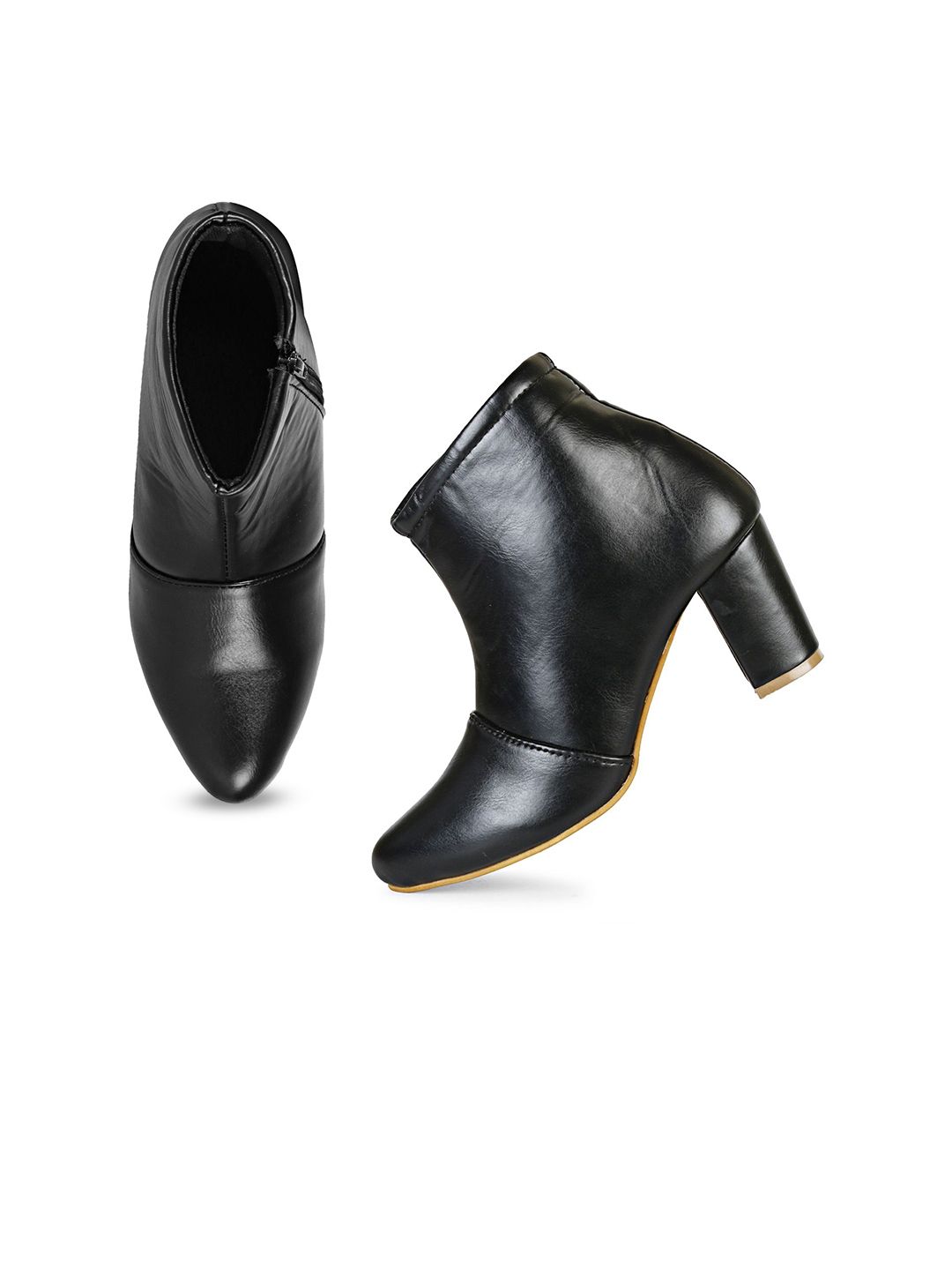 Ishransh Women Casual Block-Heeled Zipper Regular Ankle Boots-picture-40