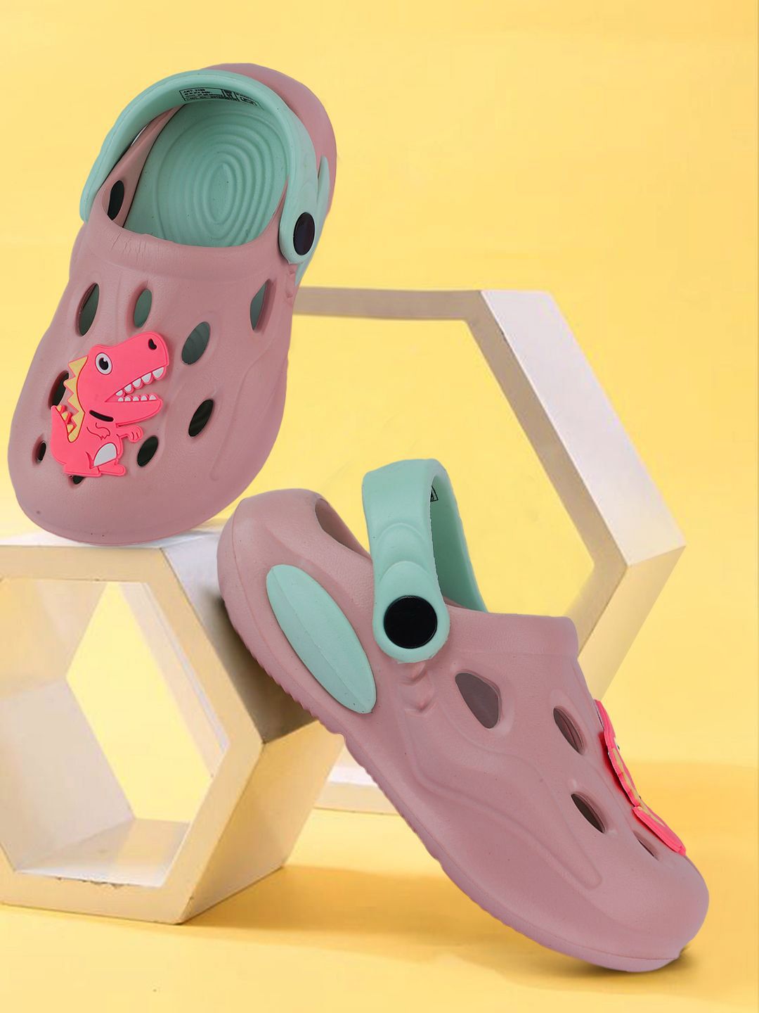 PASSION PETALS Girls Self Design Girls Dinosaur Detailed Clogs-picture-35