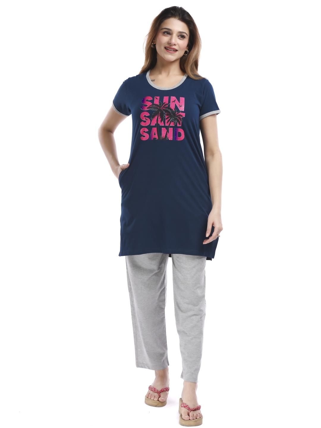 E-MAX Women Multi Cotton Blend Night suits-picture-29