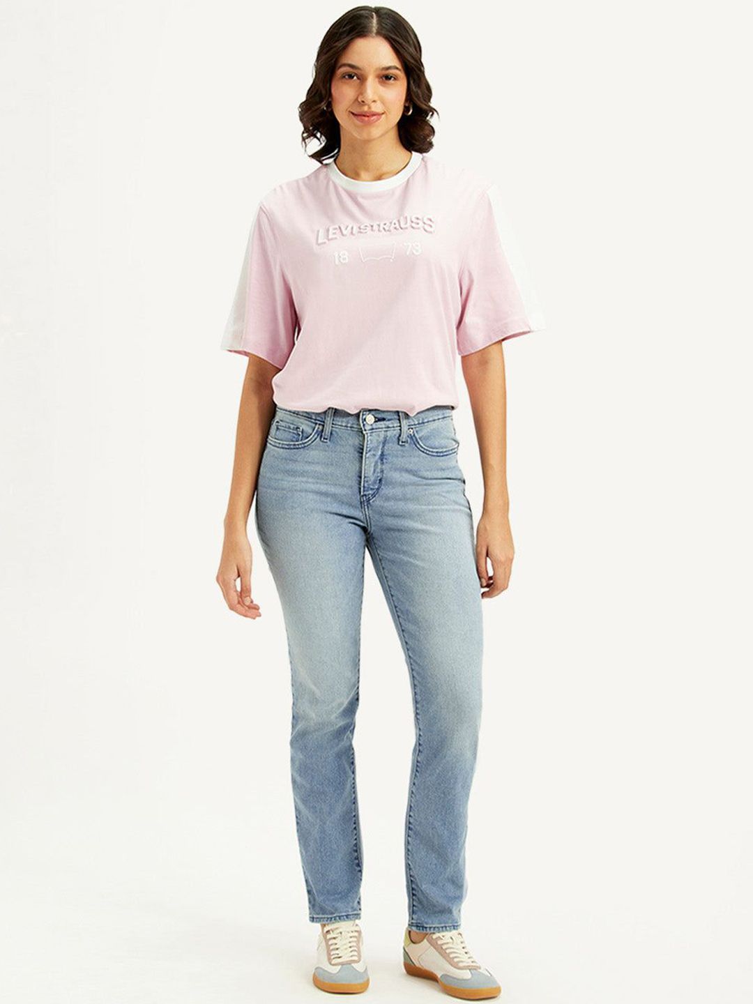 Levis Women Classic Regular Fit High-Rise Low Distress Heavy Fade Jeans-picture-32