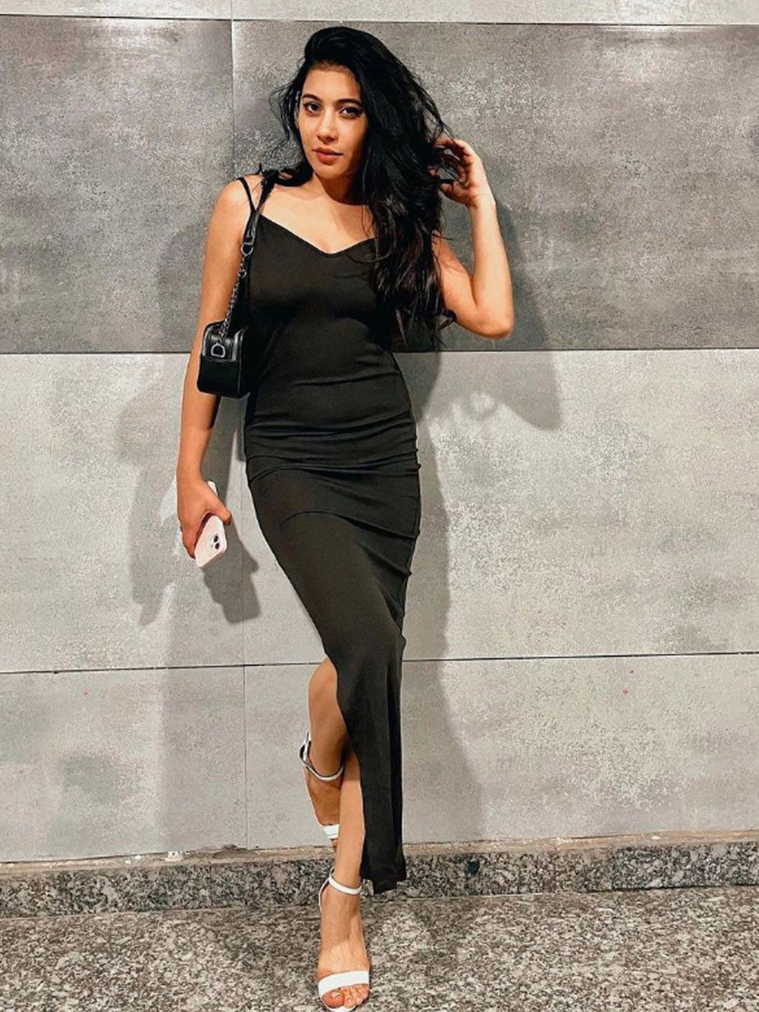 VANGULL Women Shoulder Straps Slits Maxi Dress-picture-18