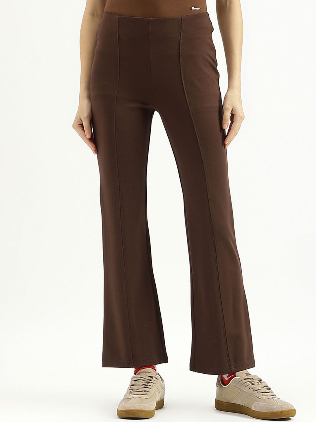 United Colors of Benetton Women High-Rise Bootcut Trousers-picture-10