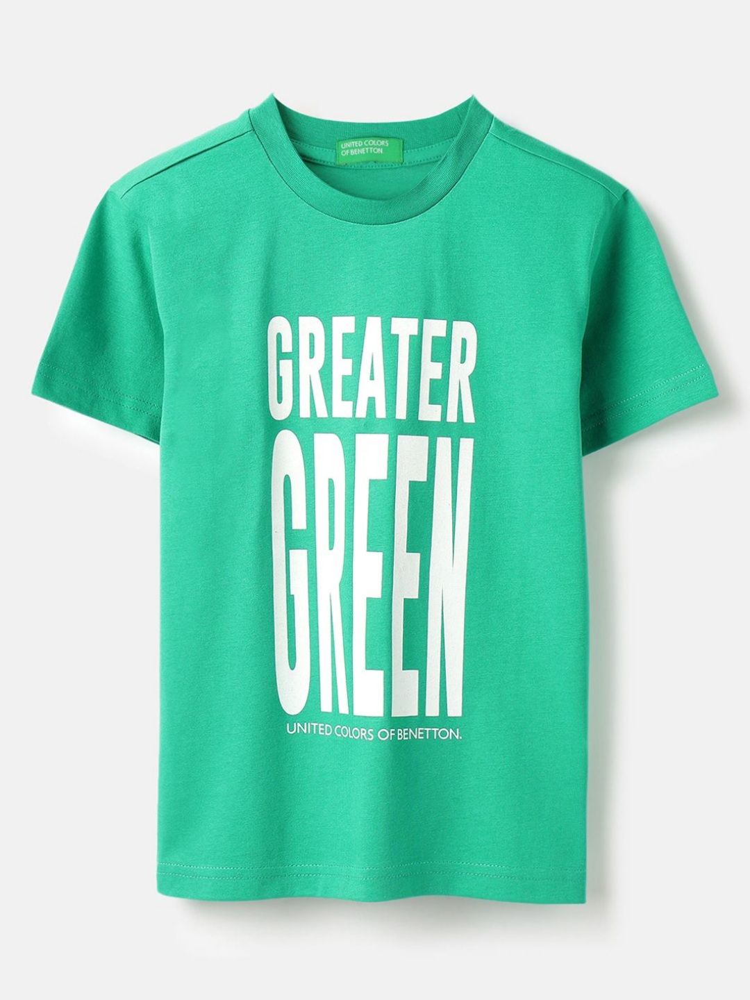 United Colors of Benetton Boys Typography Printed Round Neck Pure Cotton T-shirt-picture-40