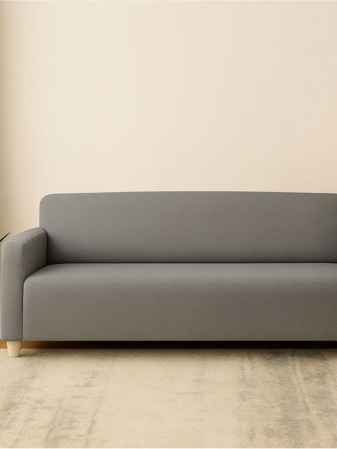 Aura Grey Straight 1 Seater Washable Sofa Cover-picture-43