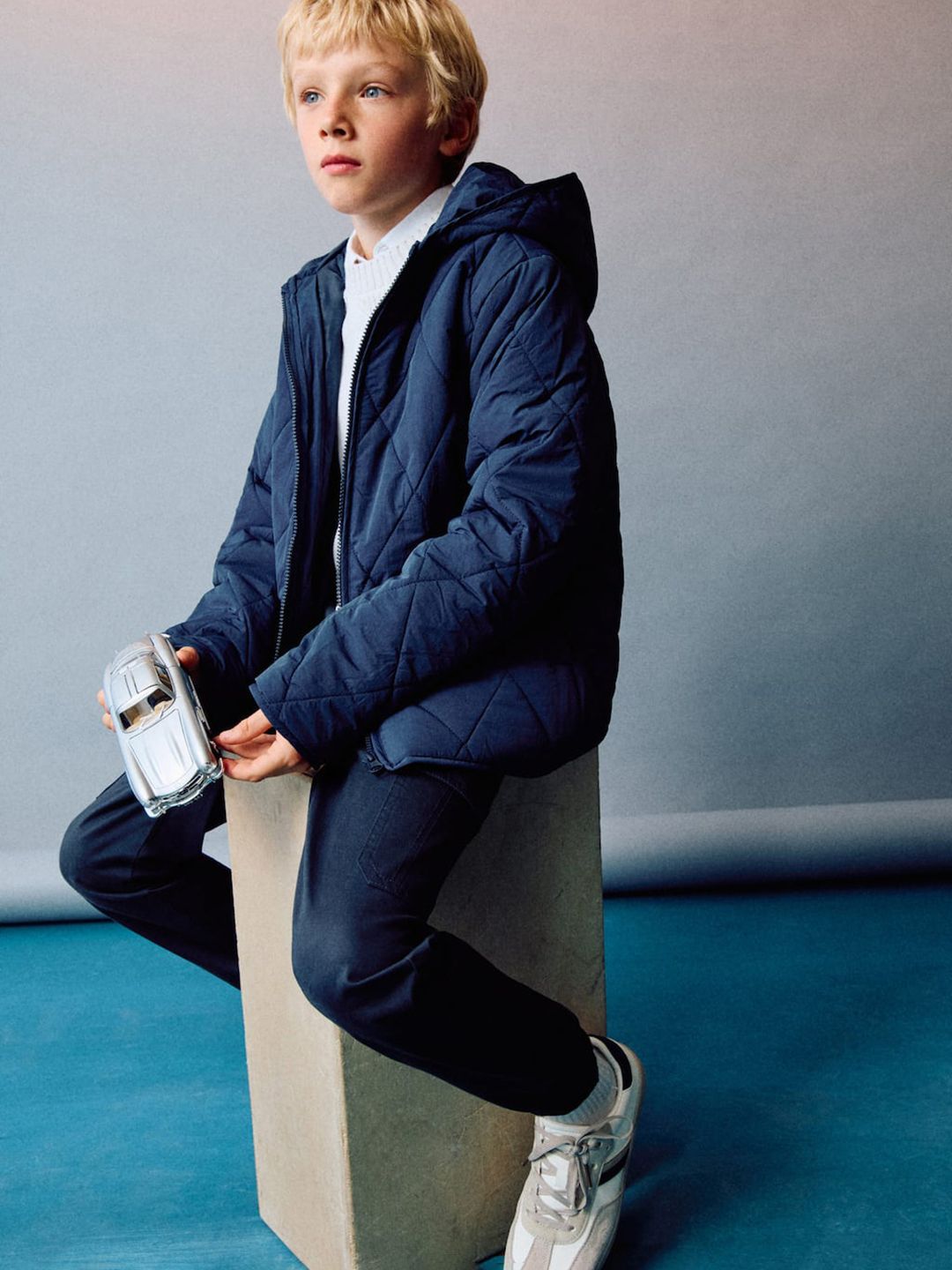 Mango Kids Boys Water Resistant Longline Hooded Puffer Jacket-picture-19