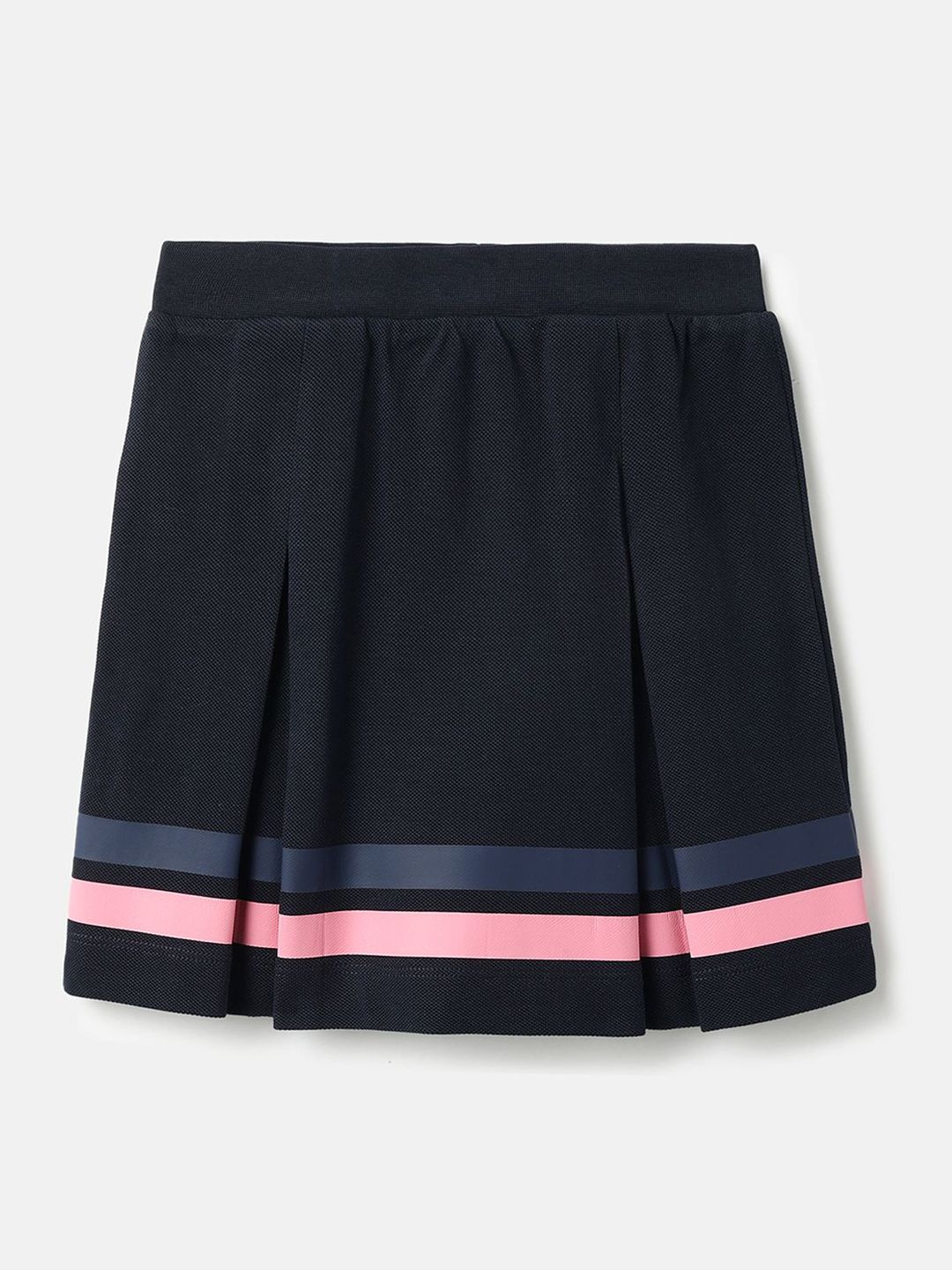 United Colors of Benetton Girls Striped Pure Cotton Flared Mini Skirt-picture-42