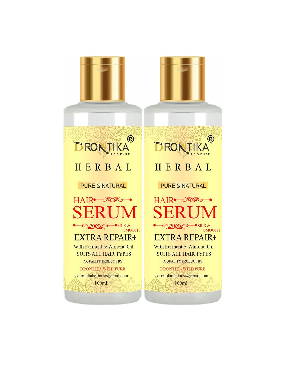 DRONTIKA Set Of 2 Herbal Hair Serum With Almond Oil - 100 ml Each-picture-1