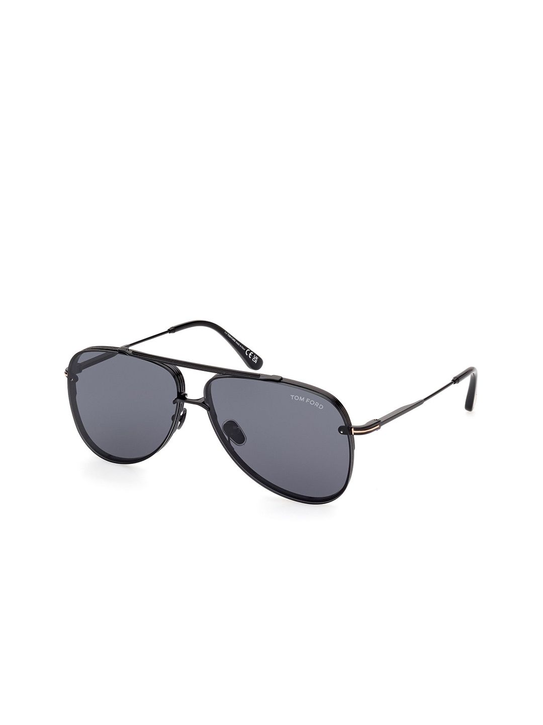 Tom Ford Men Black Aviator Sunglasses With UV Protected Lens FT1071 62 01A-image-41
