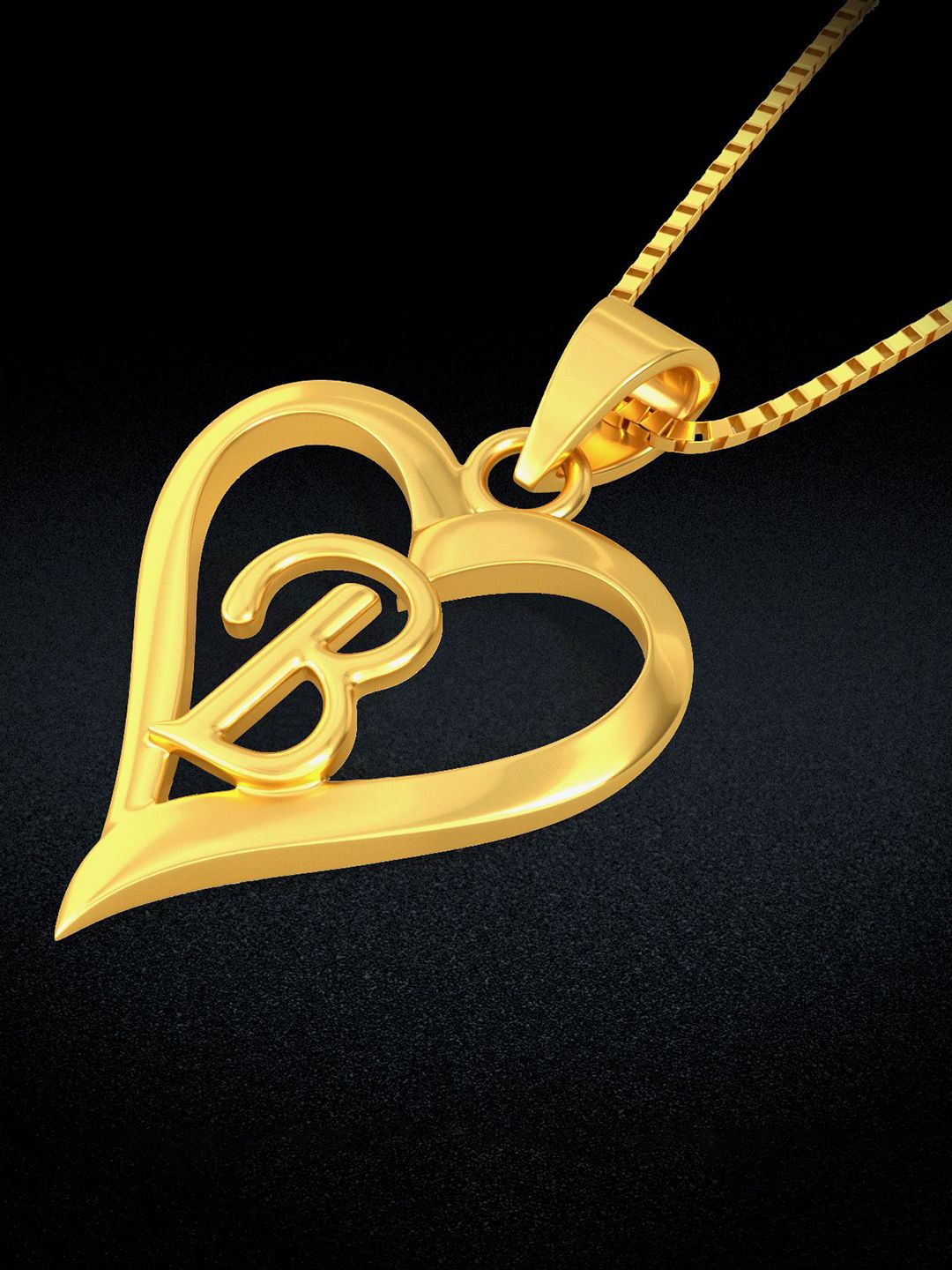Joyalukkas Women 22KT Gold Alphabet B Pendant - 1.866 g-picture-39