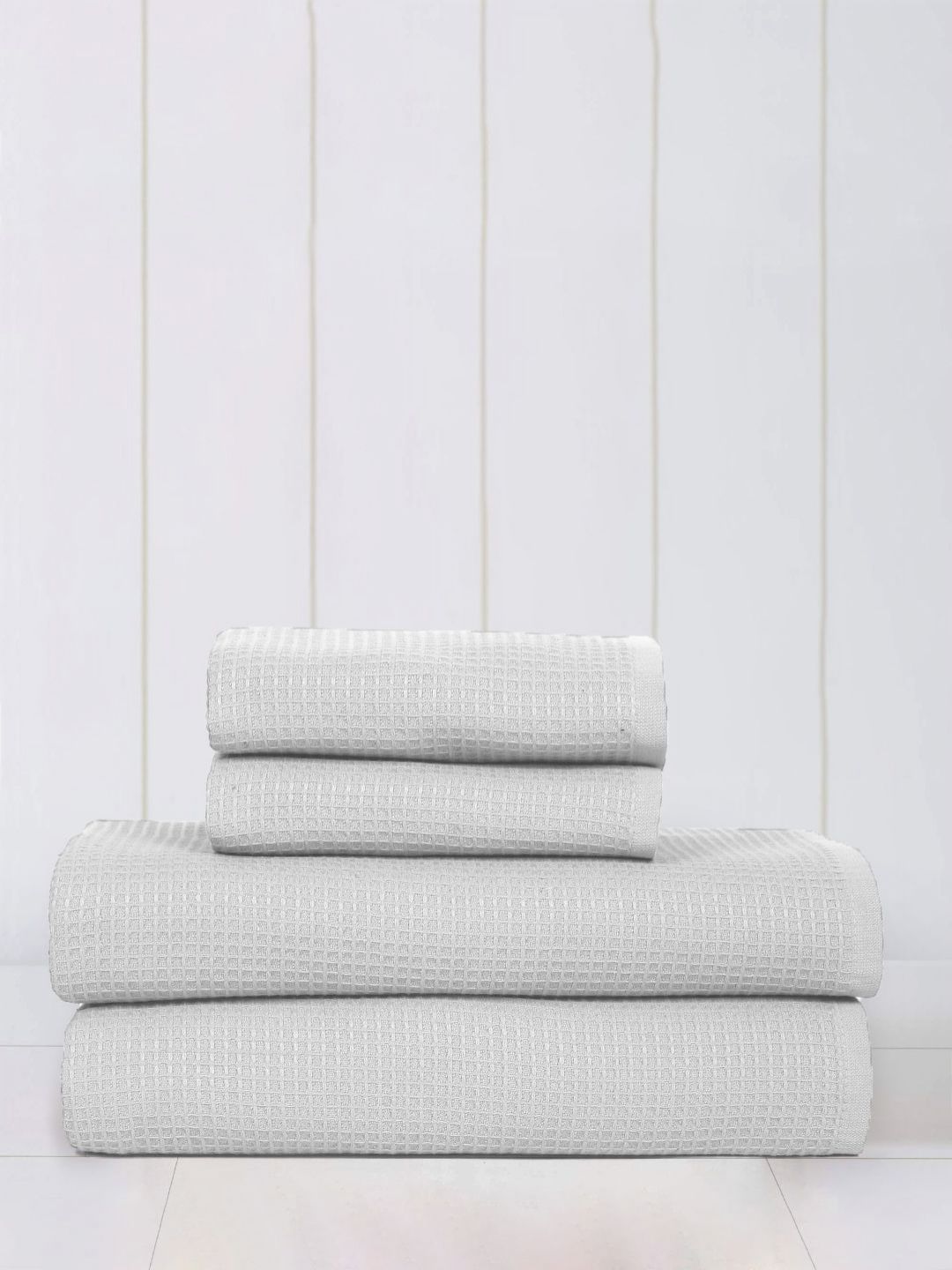 Mulberry Living White 4 Pieces Pure Cotton 450 GSM Towel Set-picture-38