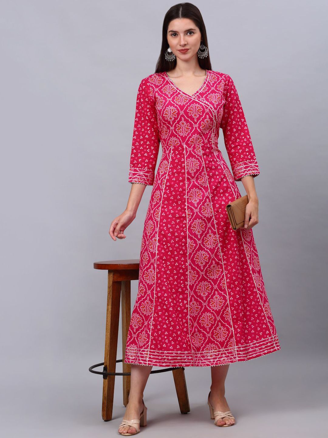 CORSICA Women Ethnic Motifs Printed Fit & Flare Maxi Dress-picture-22