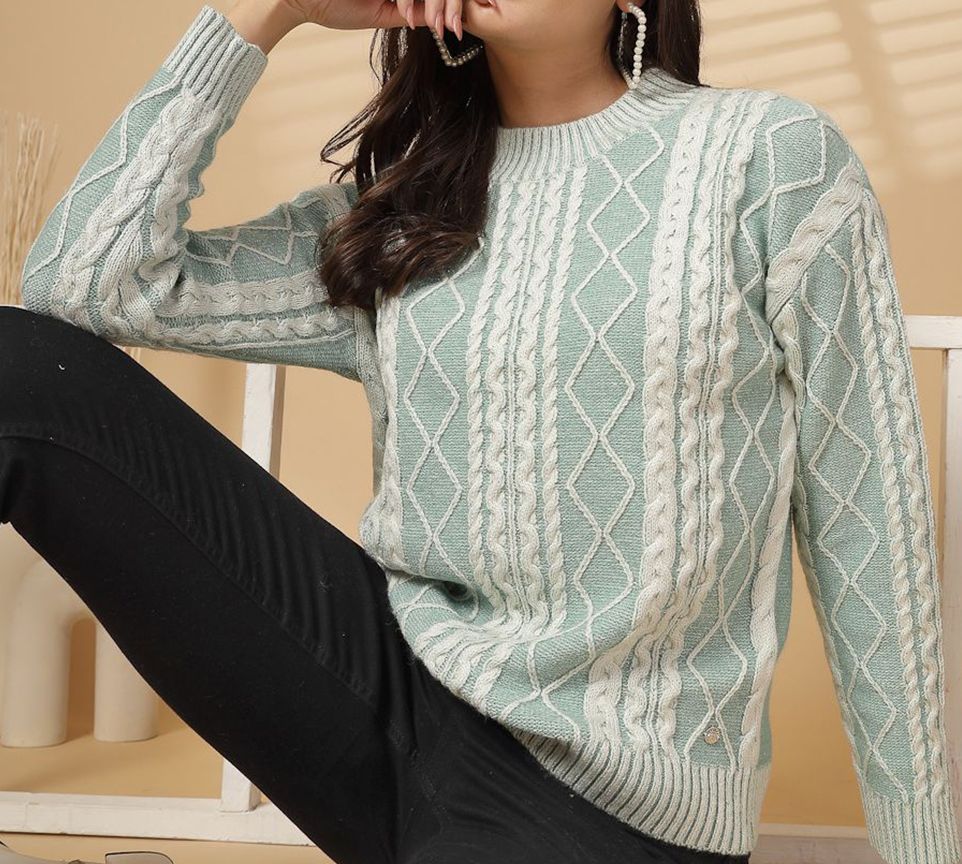 Buy Juelle Women Woollen Cable Knit Pullover - Sweaters for Women ...