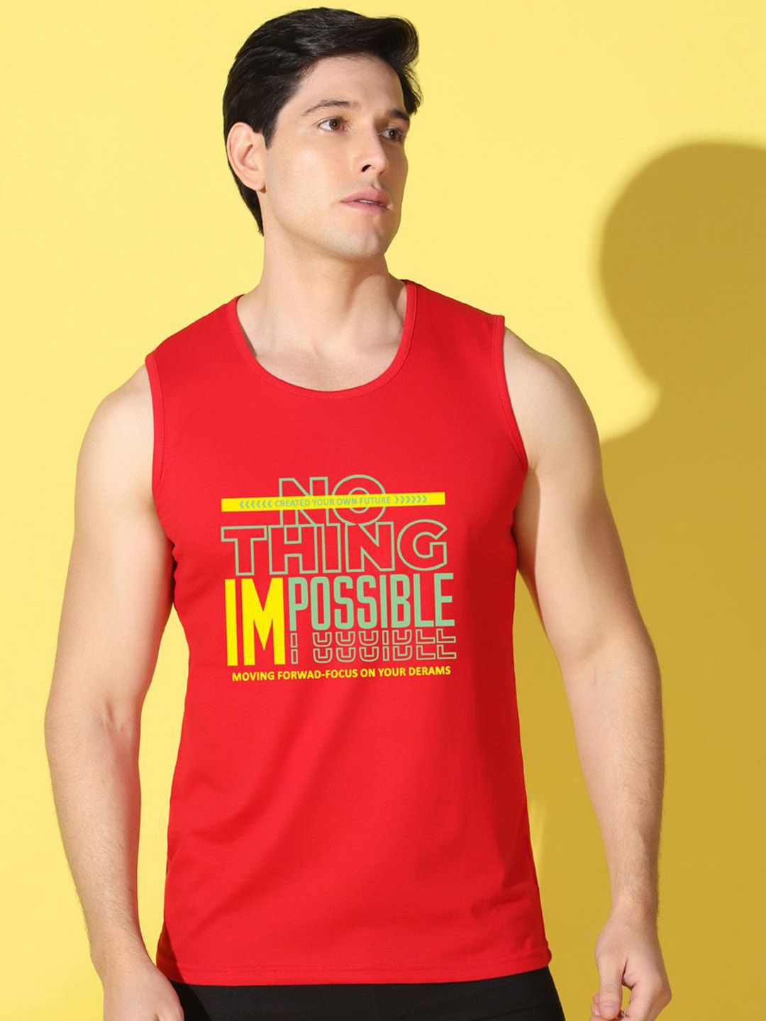 WOOSTRO Typography Printed Scoop Neck Sleeveless Cotton Gym Innerwear Vests-picture-25
