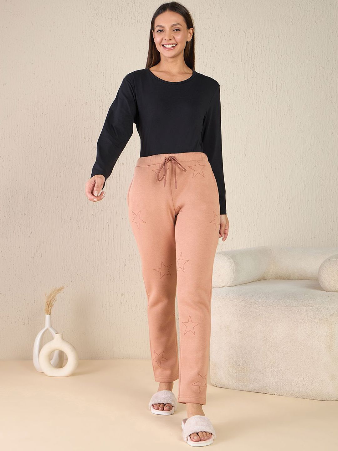 Sweet Dreams Women Printed Mid Rise Lounge Pants-picture-43