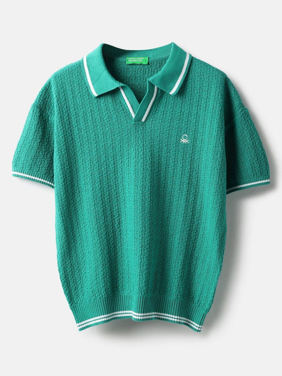 United Colors of Benetton Boys Solid Polo Collar Pure Cotton T-shirt-picture-29