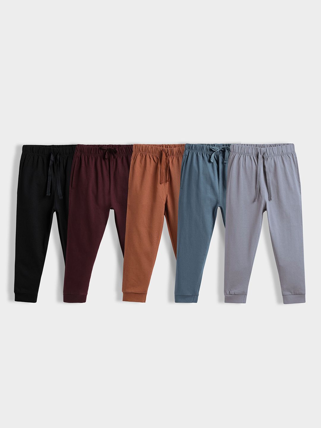 Orange Sugar Boys Pack of 5 Cotton Mid-Rise Joggers-picture-33