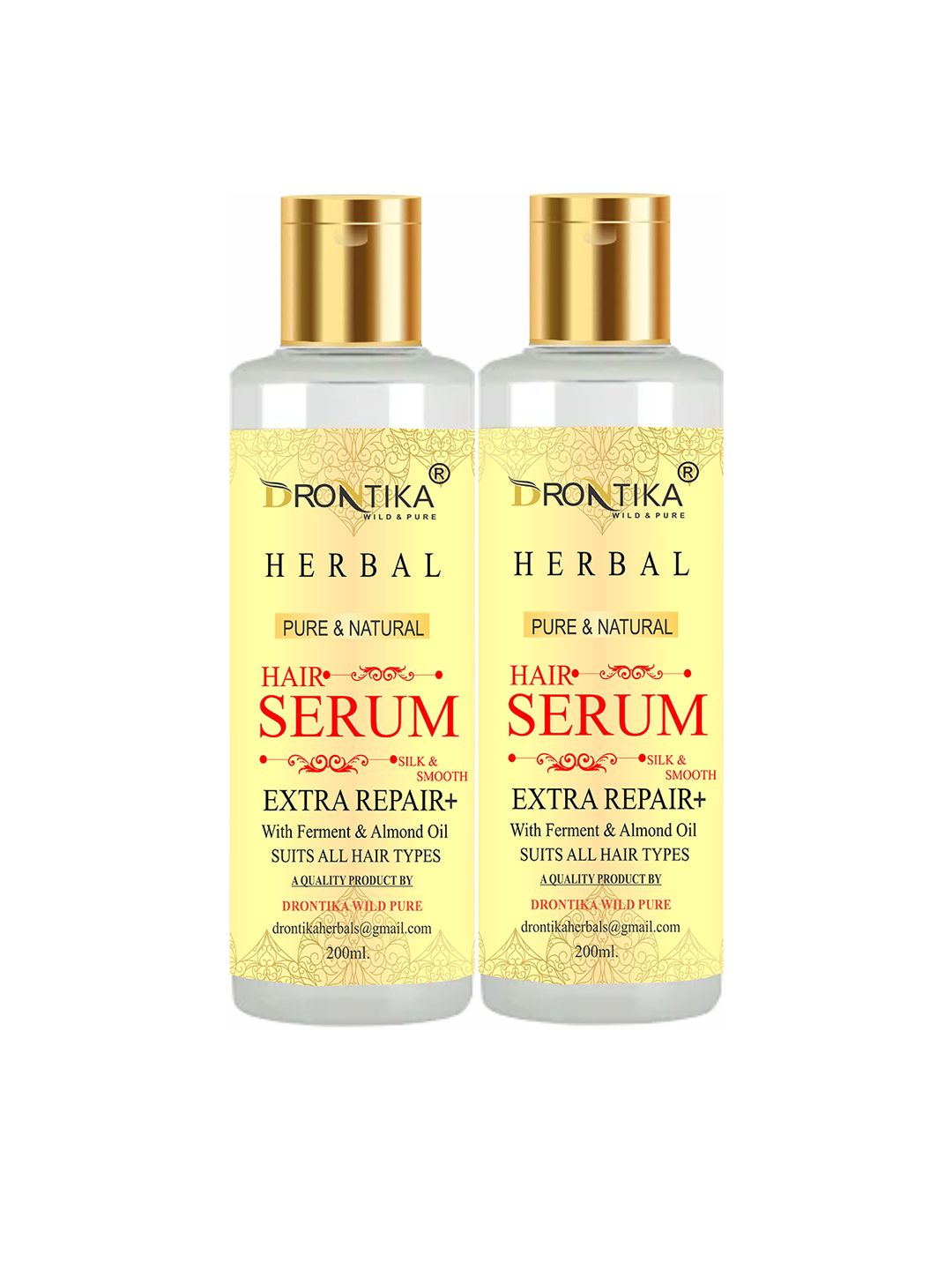 DRONTIKA Set Of 2 Herbal Hair Serum With Almond Oil - 200 ml Each-picture-6