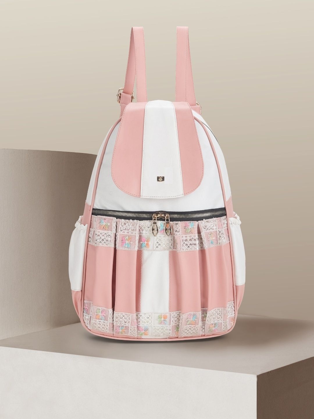 AshcrafZee Women Colourblocked Backpack-image-39